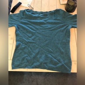 Tahari XL 100% Cashmere Sweater EUC TEAL